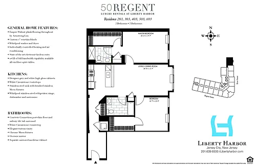 Floor plan 50 Regent-2Bedroom Plan D