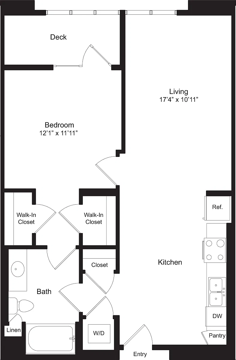 Floor plan One Bedroom F