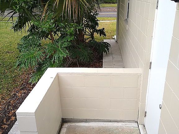 Garage side entrance