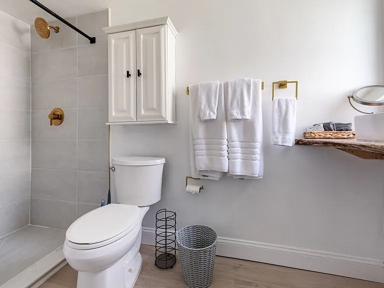 En-suite master bathroom with standing shower.