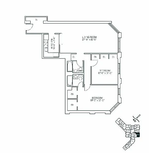 Floor plan ATLANTIC - 2 Bedrooms Two Bathroom