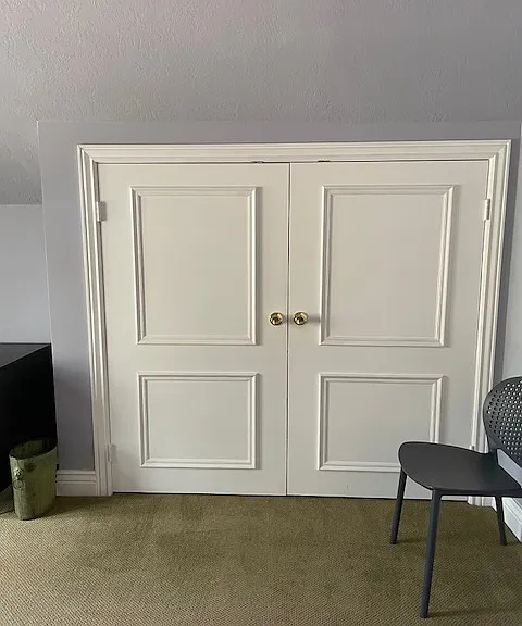 Wide double closet