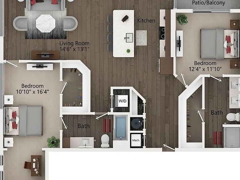 B5 | Two Bedroom Floor Plan B5 | Two Bedroom Floor Plan