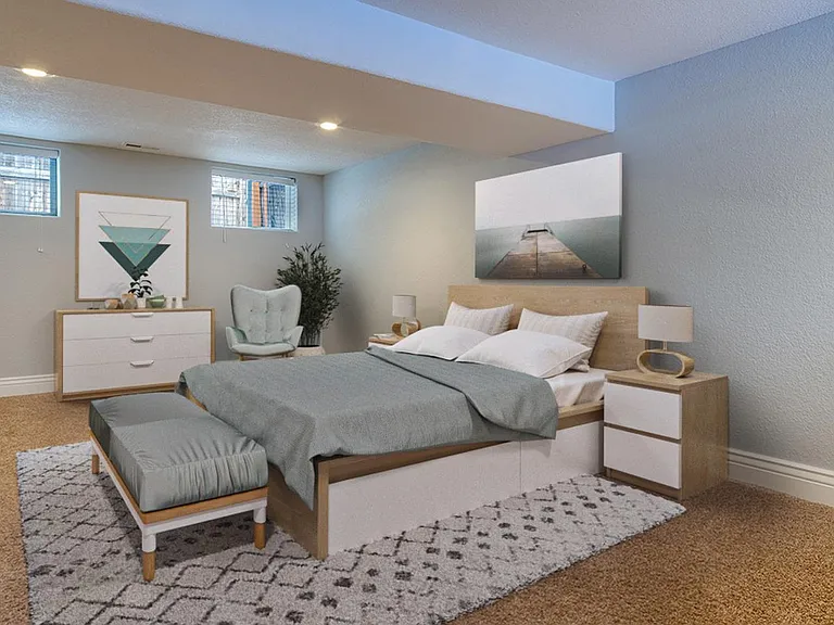 Bedroom 5. This image shows a virtually furnished space. Bedrooms come unfurnished.