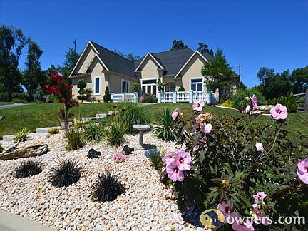 Stone on every bed with weed mats for low maintenance