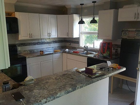 Kitchen during remodel.