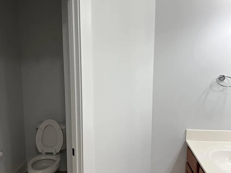 Separate toilet area in master bathroom.