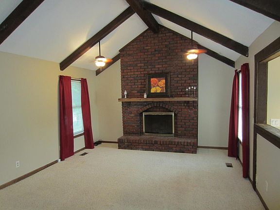 Vaulted living room