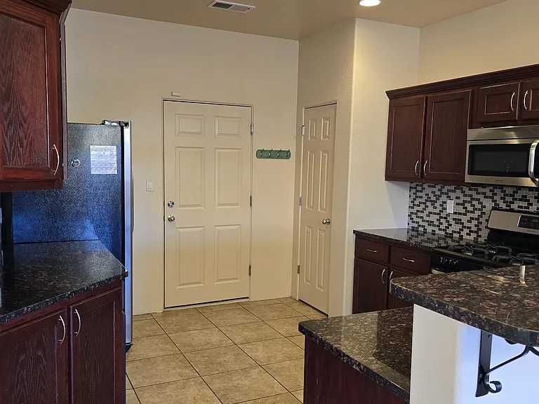 Garage entrance to kitchen
