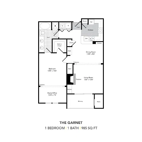 Floor plan The Garnet