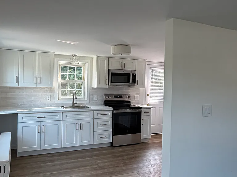 Living room into kitchen