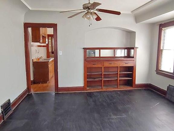 Large dining room with built in china cabinet