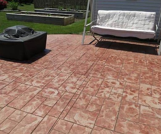 Stamped BBQ Area