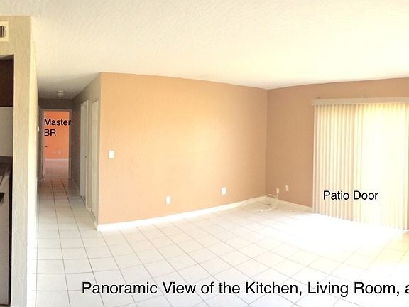 Panoramic View of Kitchen & Living Room