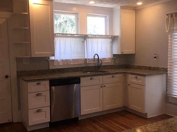 Lots of natural light in kitchen.