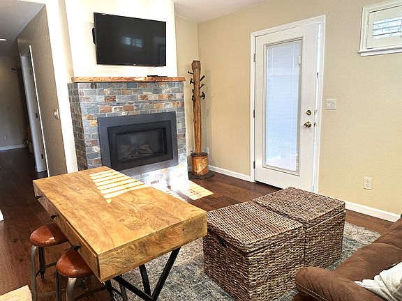 Front entry and gas fireplace