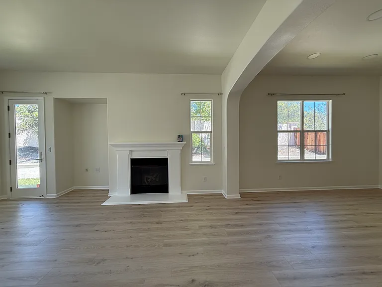 living room with fireplace