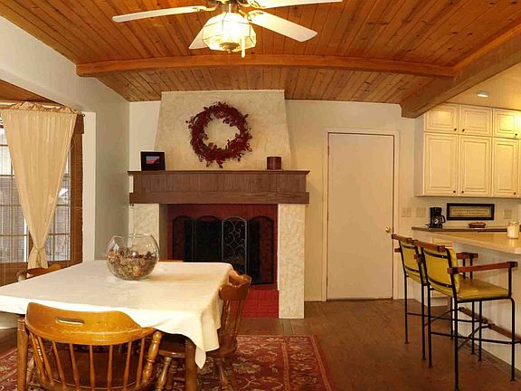 Pine ceiling and plank flooring