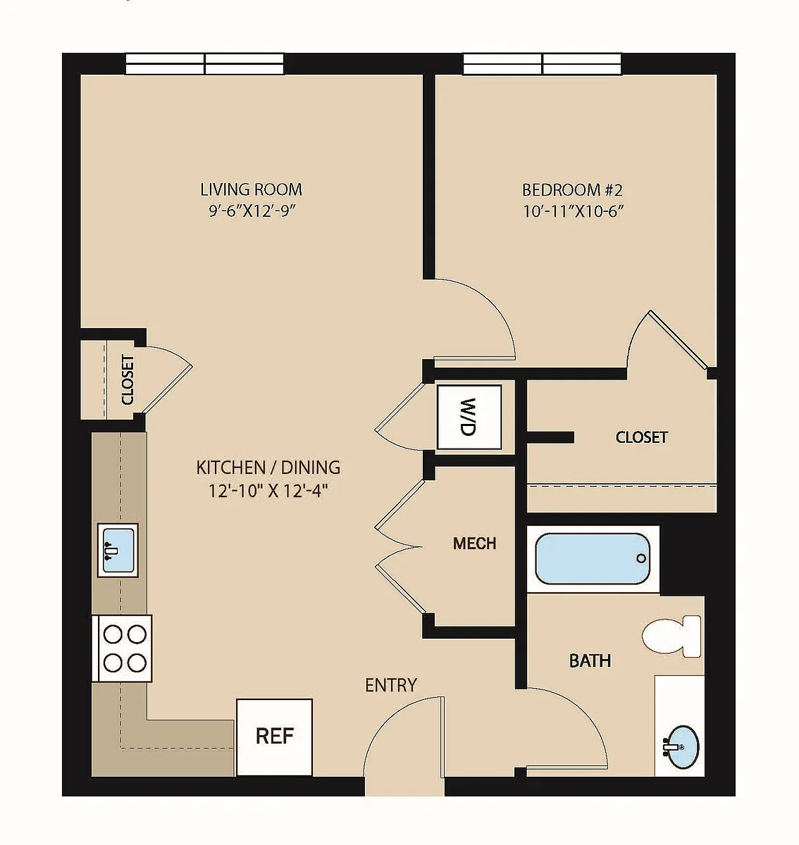Floor plan 1 Bedroom