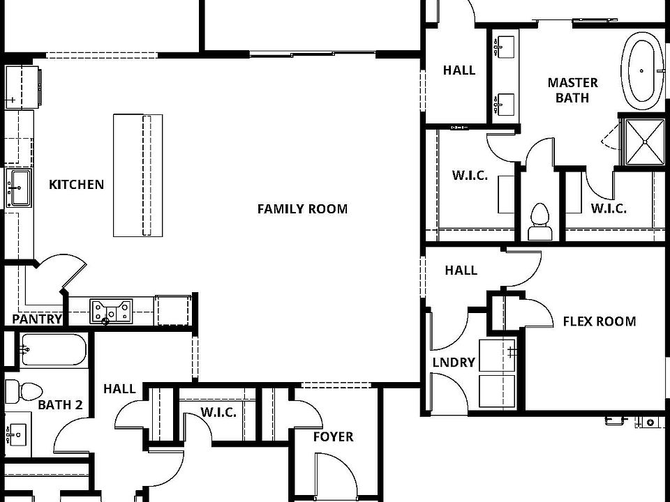 Floor plan layout of the Leland.