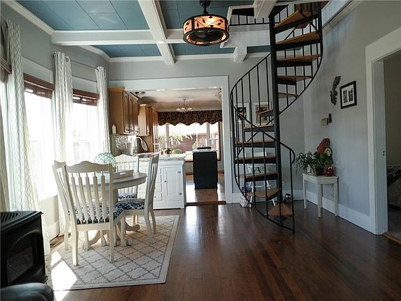 Updated coffered ceiling. The attention to detail is not be miss