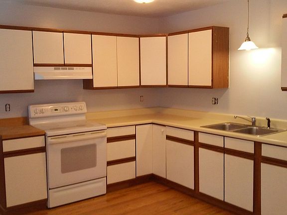 Kitchen in rear of home