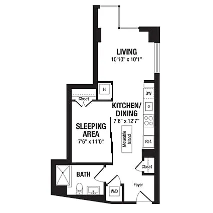 Floor plan Studio-S4