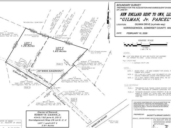 0 Gilman Drive Lot 1, Norridgewock, ME 04957