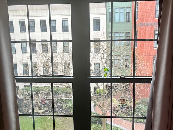 Looking out from secondary bedroom