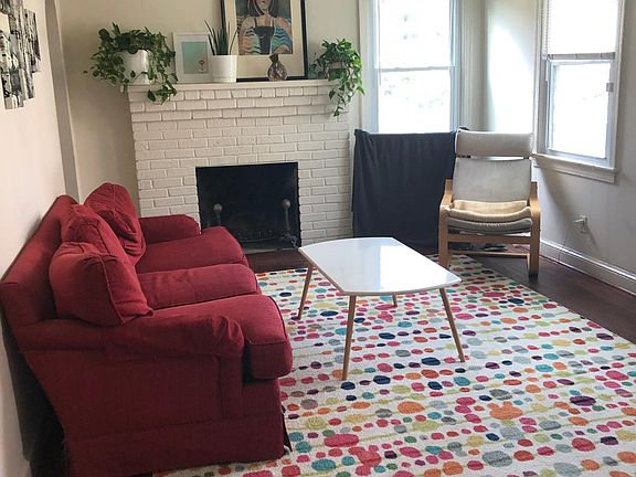 Living room with fireplace