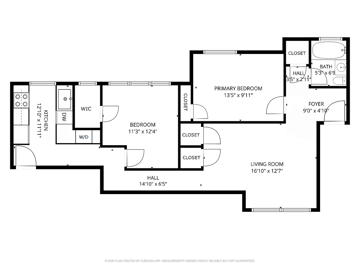 Floor plan Canary 2Bed