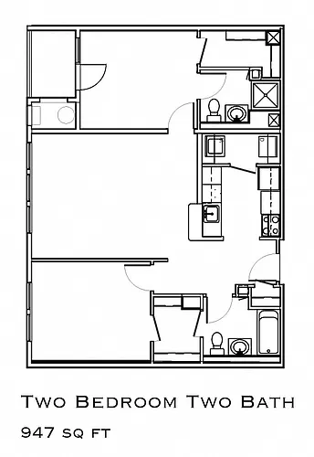 Floor plan Two Bedroom
