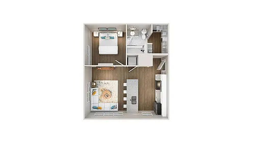 Floor plan 1 Bed 1 Bath M