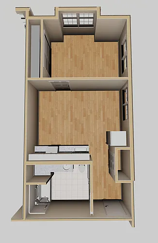 Floor plan Furnished 1 Bedroom A