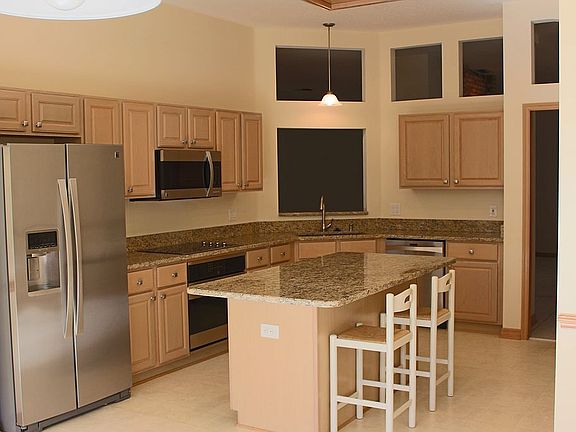 Island has storage & seating