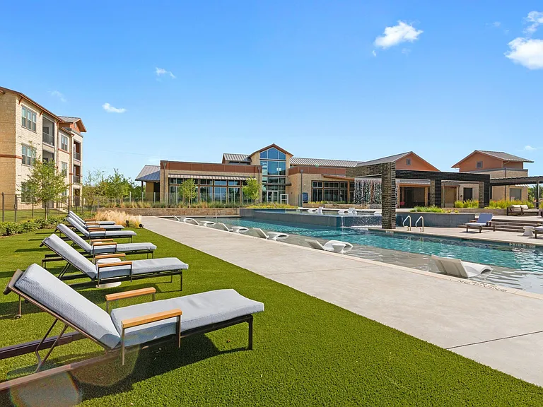 Relax poolside with friends.