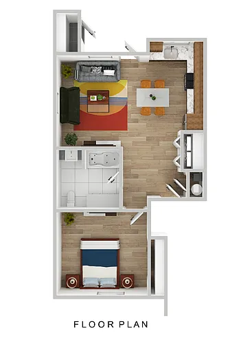 Floor plan 1 Bed 1 Bath