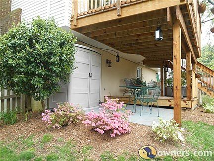 Storage unit on patio