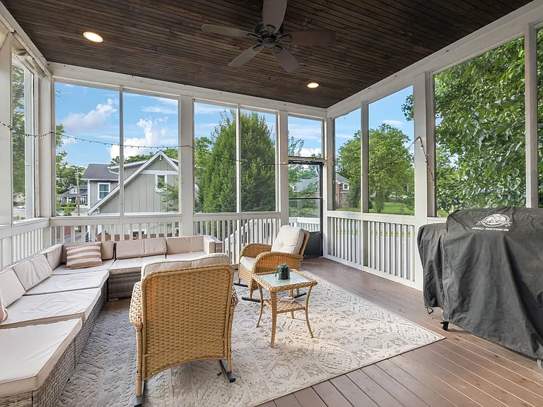 Covered porch, perfect for morning coffee or entertaining!