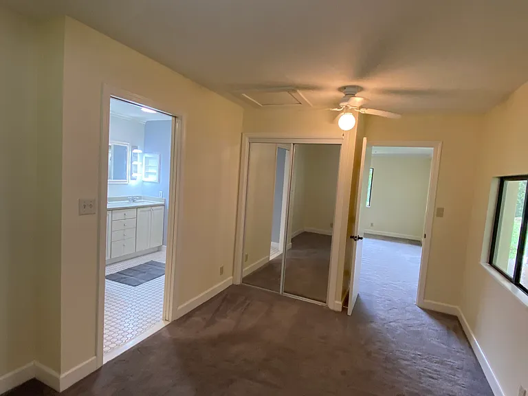 Bedroom closet & living room & bath entries