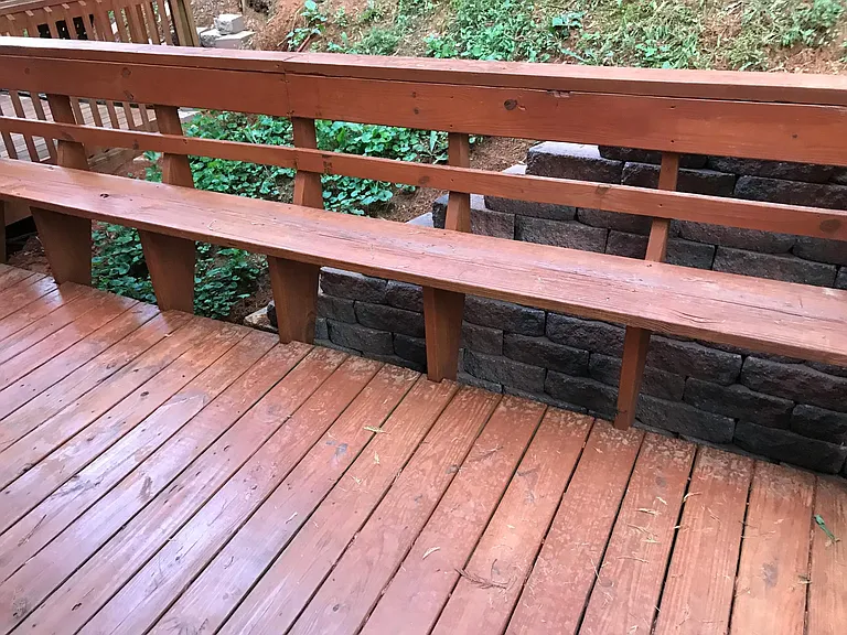 Back Deck with seating and grill area.