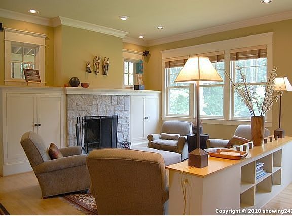Great room with Masonry Fireplace.