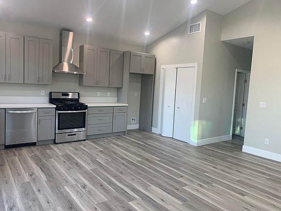 Open plan kitchen and pantry storage