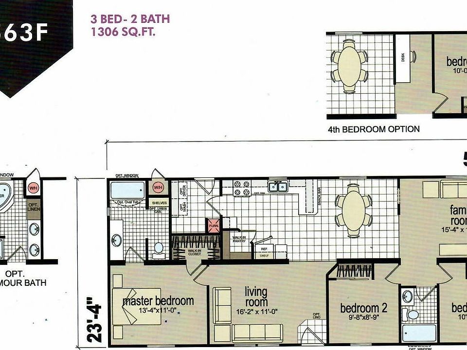 Creekside Manor CM3563F Plan, Country Estates Manufactured Home