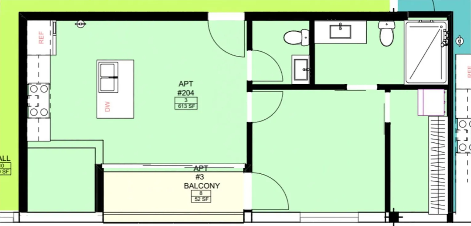 1 bed, 1.0 bath, 613 sqft, $1,700 — Photo 3
