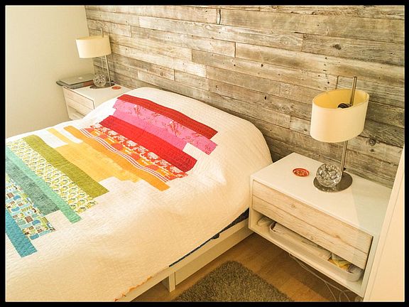 Cedar Wood Wall in bedroom