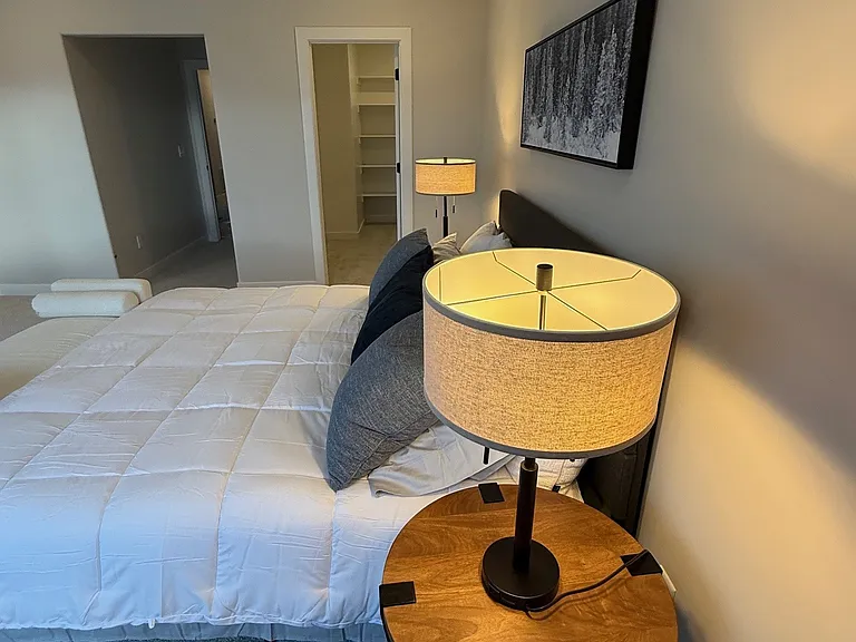 Large walk in closet in background