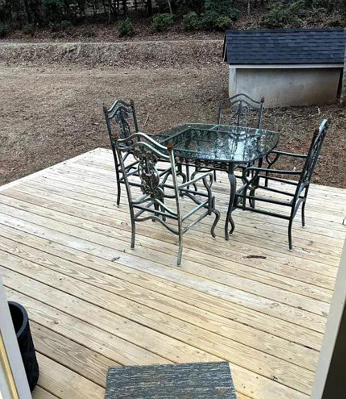 Deck off kitchen