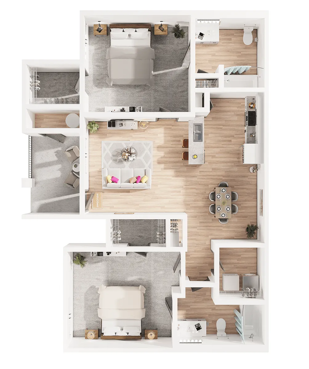 Floor plan 2X2 C