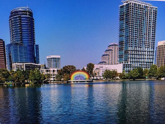one block walk to lovely Lake Eola with walking path around the lake